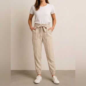 2/$25 Garage 100% Tencel High-Rise Paperbag Joggers